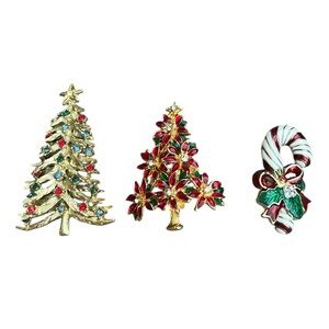 Bundle of 3 Christmas / holiday brooches